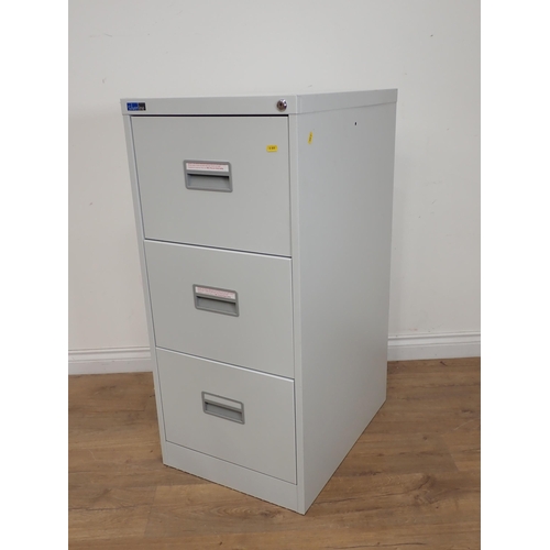 382 - A Silverline Filing Cabinet (no key)