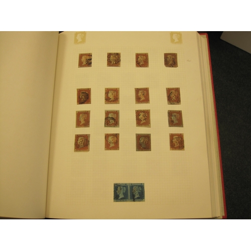 401 - A GB QV-QE Stamp Collection, mostly used, including a Penny Black (three margins trimmed); a selecti... 