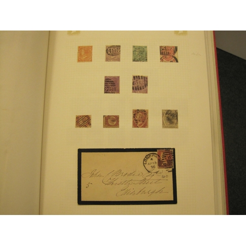 401 - A GB QV-QE Stamp Collection, mostly used, including a Penny Black (three margins trimmed); a selecti... 