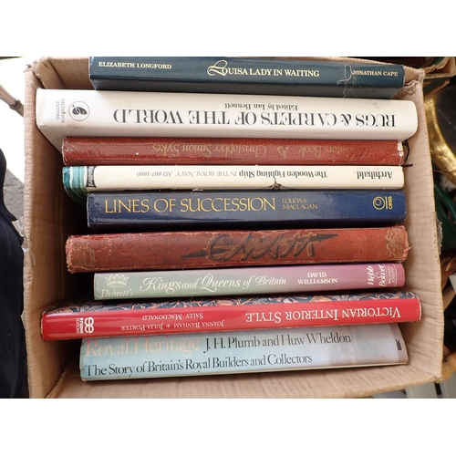 42 - Seven boxes of Books including titles on antiques and history