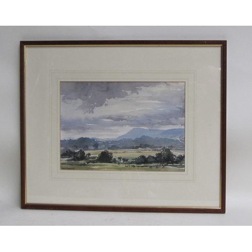 429 - MARY CHANCE. Extensive landscape view, signed, watercolour, 9½ x 13½in; a watercolour of Axmouth, si... 