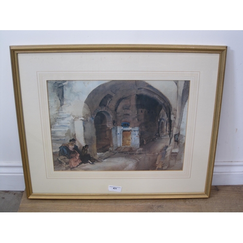 431 - AFTER SIR WILLIAM RUSSELL FLINT, 'In a Vault', colour reproduction, 13 x 17½in; and three other colo... 