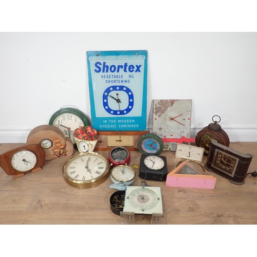 46 - A box of assorted Clocks, many A/F