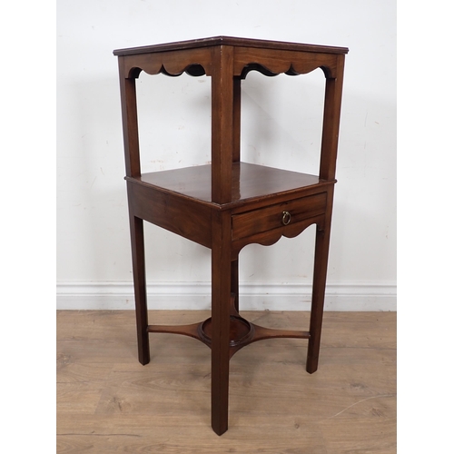 459 - A Georgian mahogany Wash Stand fitted single drawer 2ft 8in H x 1ft 2in W