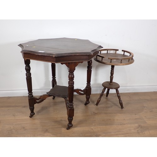 90 - A Victorian mahogany Centre Table, an Occasional Table A/F and two Bedroom Chairs