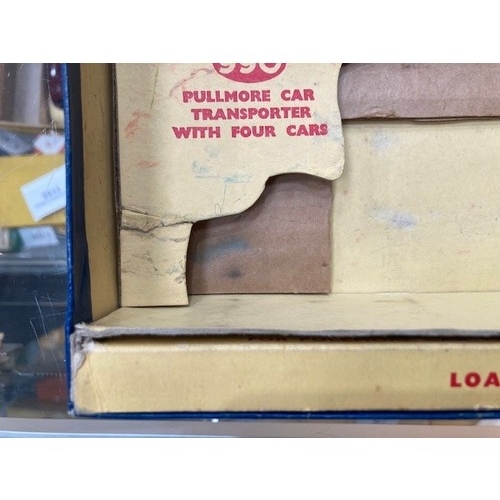 1241 - A very rare Dinky Supertoys No.990 Pullmore Car Transporter Gift Set with four Cars, Austin Somerset... 