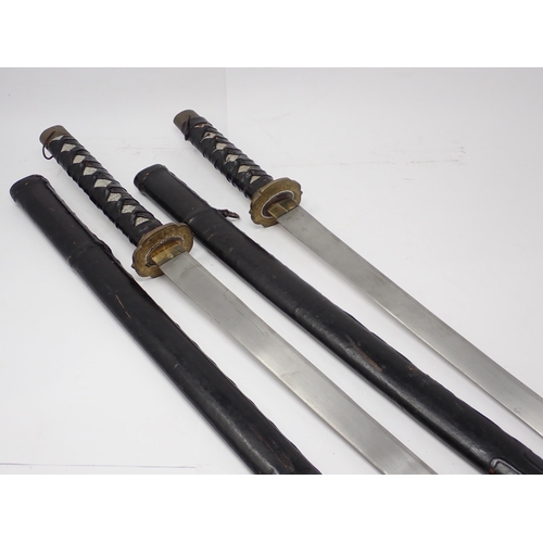 45 - Two Burmese made Japanese Swords