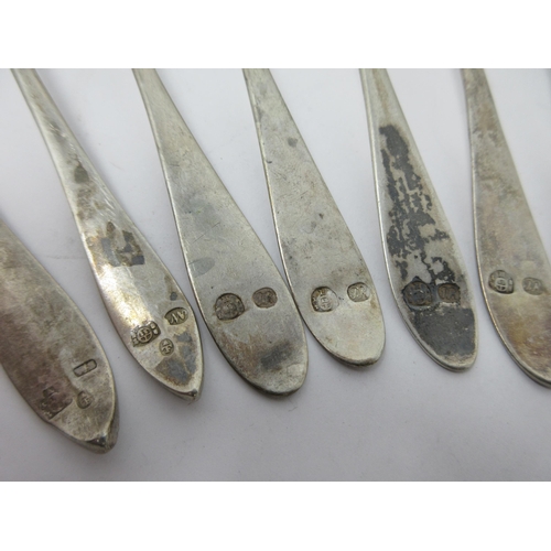 114 - Sixteen Austrian silver Teaspoons, some engraved initials, various dates and Assay offices