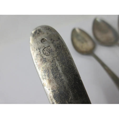 116 - Five Austrian silver Table Spoons, Old English pattern engraved initials A.L.