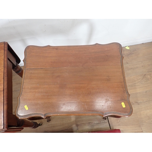 15 - A 19th Century mahogany Pembroke Table, a Footstool and two Occasional Tables