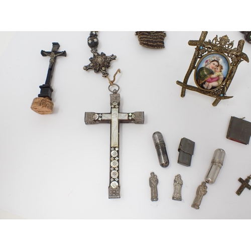 201 - Small collection of Rosary Beads and religious Items