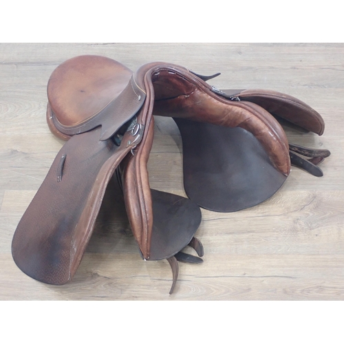 264 - A Barnsby brown leather Pony Saddle