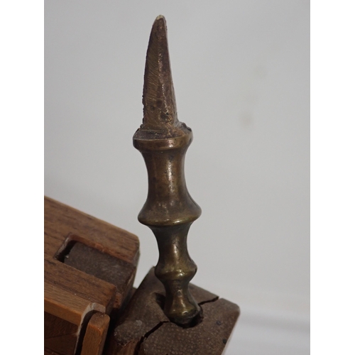 267 - An antique large copper Bowl, a pierced brass Fender and a mahogany Dressing Mirror