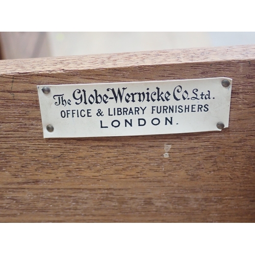 284 - An oak 'The Globe-Wernicke Co' kneehole Desk fitted six drawers 4ft W x 2ft 6in H x 2ft 3 in D