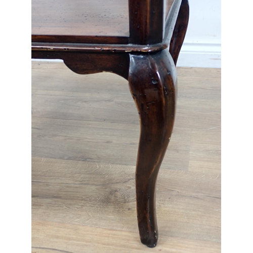 295 - A 19th Century mahogany D-shaped Side Table and a Theodore Alexander two tier Lamp Table