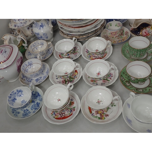 346 - A quantity of English Tea Cups and Saucers, Tea Pots, Side Plates and Jugs