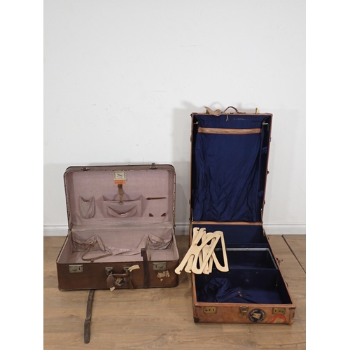 41 - Two old Luggage Cases with Cunard Lines labels