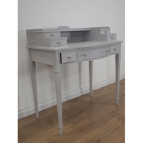 43 - A grey painted Dressing Table 3ft W x 2ft 11in H