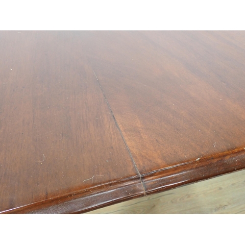 79 - A Victorian mahogany Dining Table on bobbin turned supports and casters 4ft 11in W x 2ft 5in H