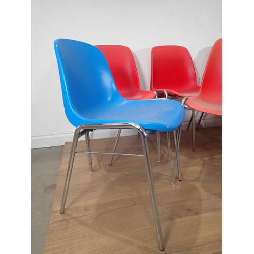 79A - Nine stacking Plastic Chairs