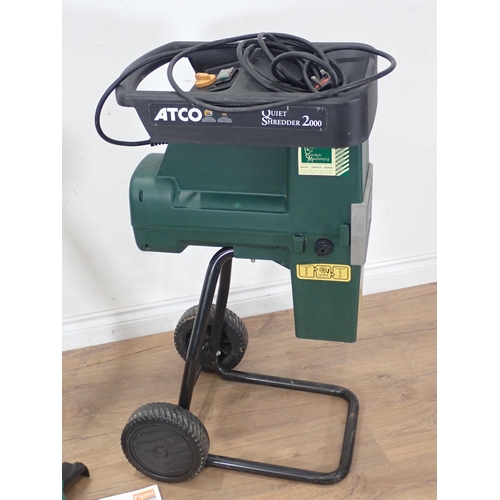 659 - An Atco Quiet Shredder 2000 and a Black and Decker electric Strimmer, both passed PAT