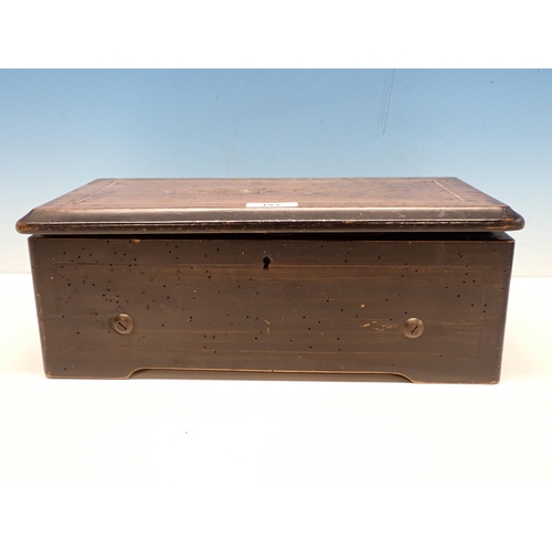 193 - A 19th Century rosewood and inlaid Music Box