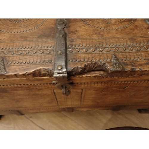 239 - An Indian hardwood Box, a Doll's Pram and an Apprentice Piece Games Table