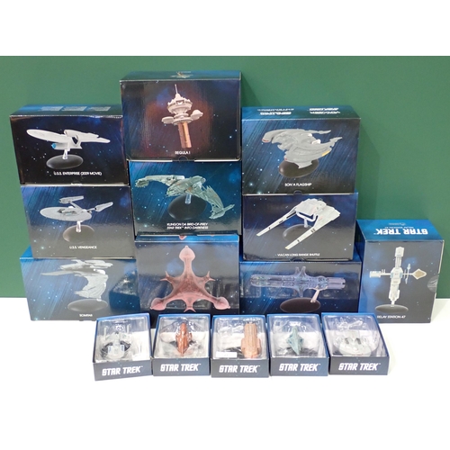 27 - Fifteen boxed Star Trek Model Spaceships including Scimitar, U.S.S. Vengeance, U.S.S. Enterprise 200... 