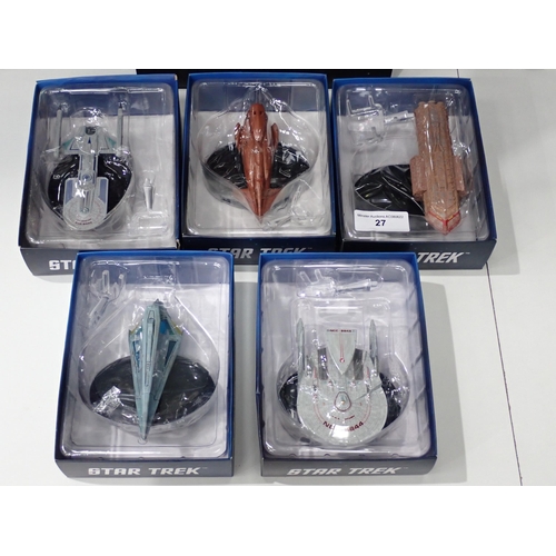 27 - Fifteen boxed Star Trek Model Spaceships including Scimitar, U.S.S. Vengeance, U.S.S. Enterprise 200... 