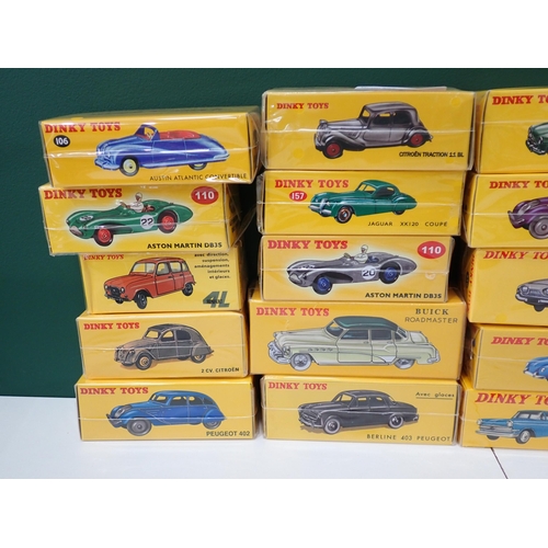 36 - Twenty boxed Atlas Models Dinky Toys including No.106 Austin Atlantic Convertible, Aston Martin DB3S... 