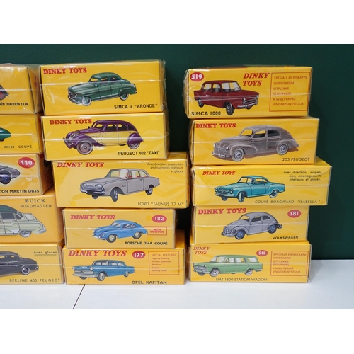 36 - Twenty boxed Atlas Models Dinky Toys including No.106 Austin Atlantic Convertible, Aston Martin DB3S... 