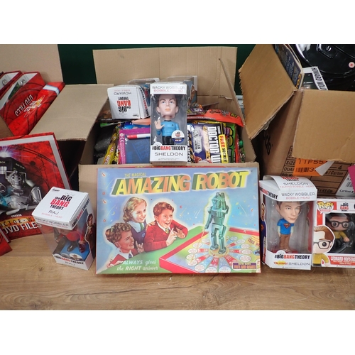 370 - Three boxes of Dr Who, Star Trek and the Big Bang Theory and other collectable items