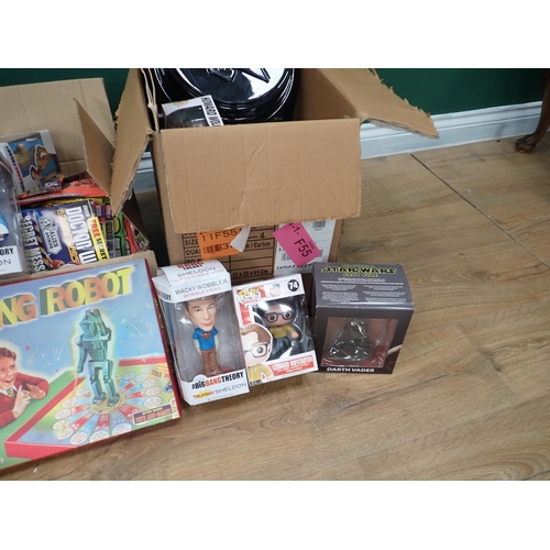 370 - Three boxes of Dr Who, Star Trek and the Big Bang Theory and other collectable items