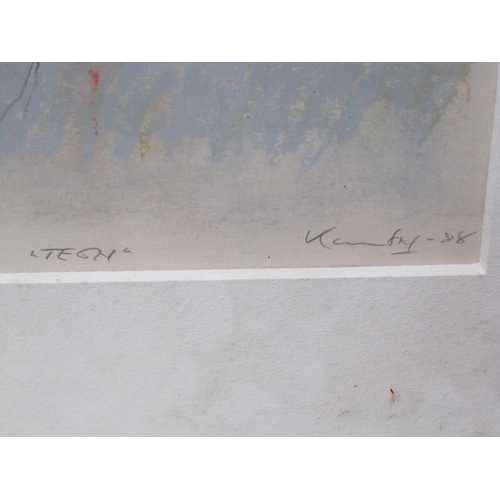 399A - CONTINENTAL SCHOOL, TWENTIETH CENTURY. Abstract, indistinctly inscribed and signed '88, pastel and c... 