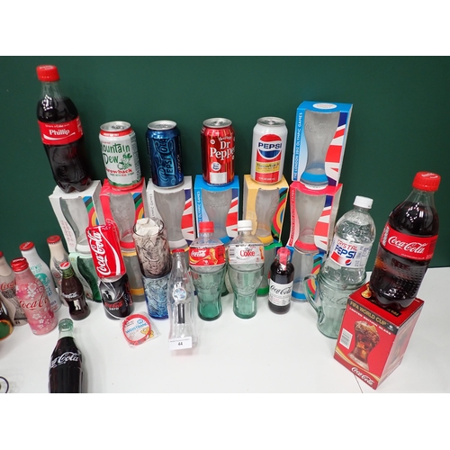 44 - A Box of assorted Coca-Cola Glassware and Bottles, etc