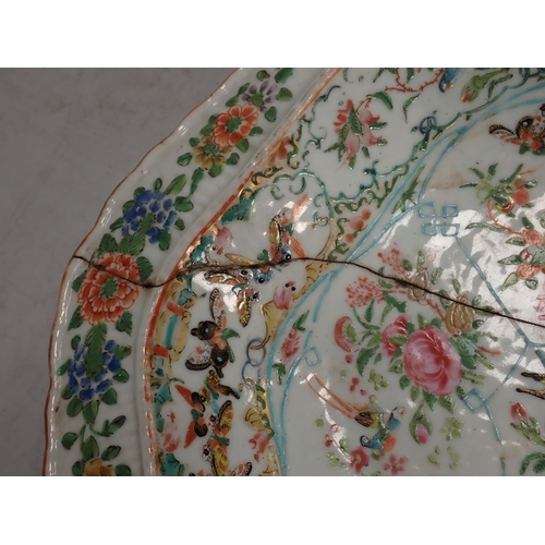 472 - *****WITHDRAWN*****

A 19th Century Chinese famille rose leaf shaped Dish A/F 10in W