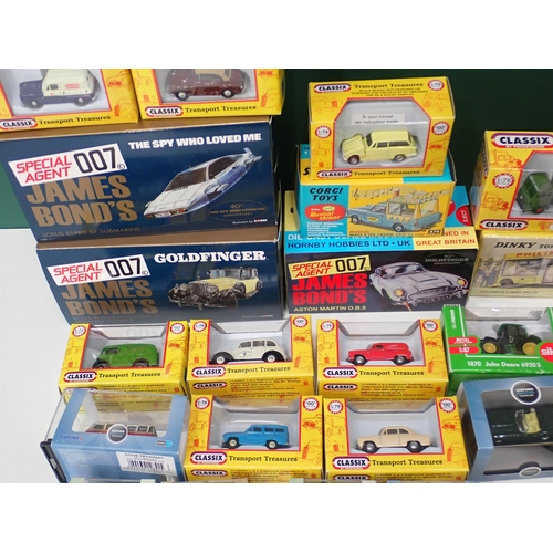 56 - A reproduction Corgi Toys James Bond 007 Aston Martin, boxed 'Spy Who Loved Me' Vehicle, various Cla... 