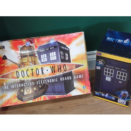 6 - Two boxed Doctor Who radio controlled Daleks, a boxed Smartsafe Tardis and a Doctor Who interactive ... 