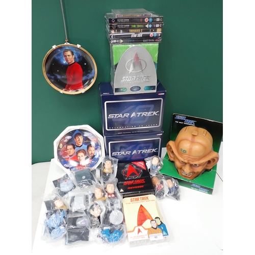 62 - A quantity of Star Trek DVDs, Star Trek Burger King Collector's Figures and other Star Trek Collecta... 