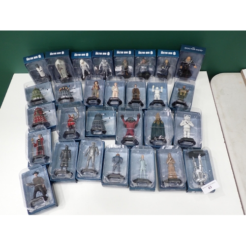 63 - A large quantity of Dr Who Collector's Figures, all boxed