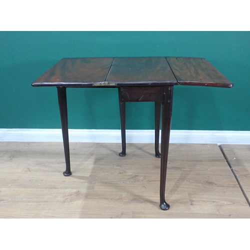 660 - An 18th Century mahogany fold-over and dropleaf Tea Table on pad feet 2ft 5in H x 2ft 3in W