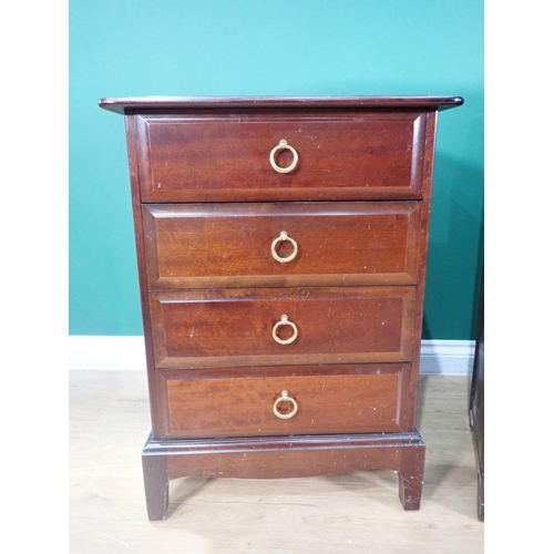 661 - A Stag Bedside Chest and a Record Cabinet