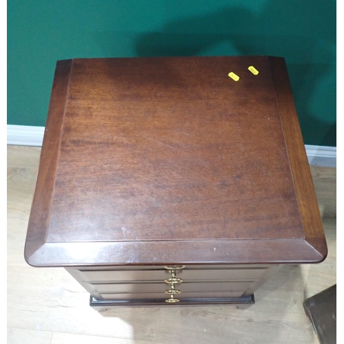 661 - A Stag Bedside Chest and a Record Cabinet