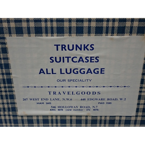 675 - A large two-handled Trunk containing Christmas decorations, etc, 3ft W