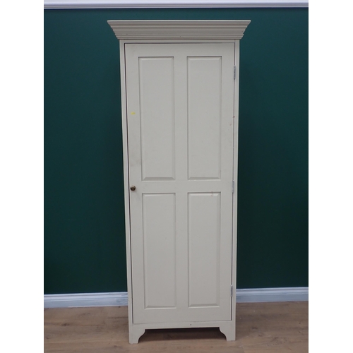 685 - A modern cream painted Cupboard fitted single panelled door 6ft 8in H x 2ft 8in W