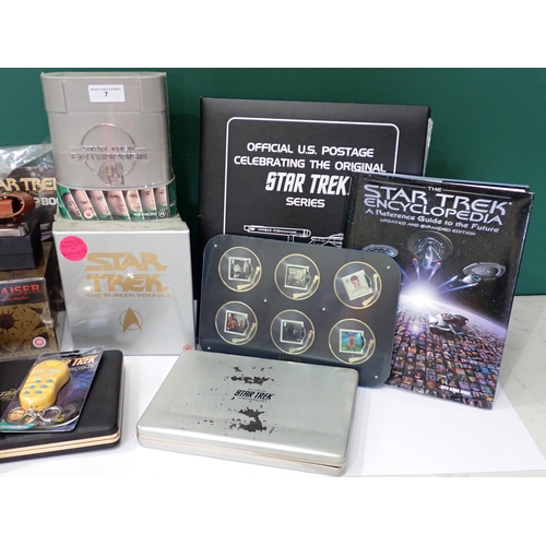 7 - A Star Trek Official Set of U.S. Postage Stamps, three Haynes Star Trek Manuals, boxed Graphic Novel... 