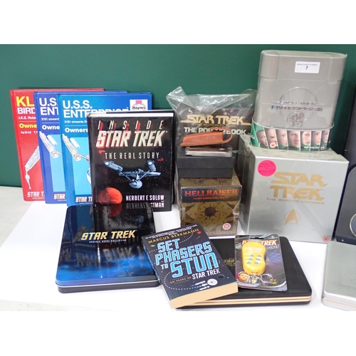 7 - A Star Trek Official Set of U.S. Postage Stamps, three Haynes Star Trek Manuals, boxed Graphic Novel... 