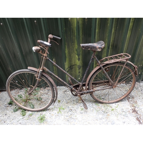 731 - A 1930/40's ladies Bicycle, possibly Raleigh, A/F