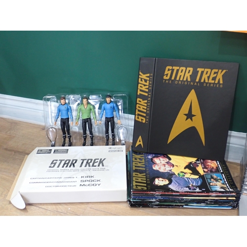 9 - Five boxed Sets of Star Trek Figures, DVD Set and Magazines