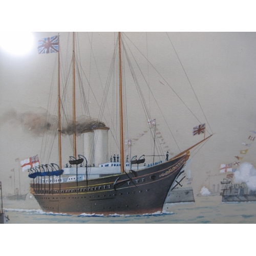 244 - WILLIAM C. CLUETT. The Fleet Review at Spithead, 1911, signed, inscribed 'Portsmouth' and dated 1911... 